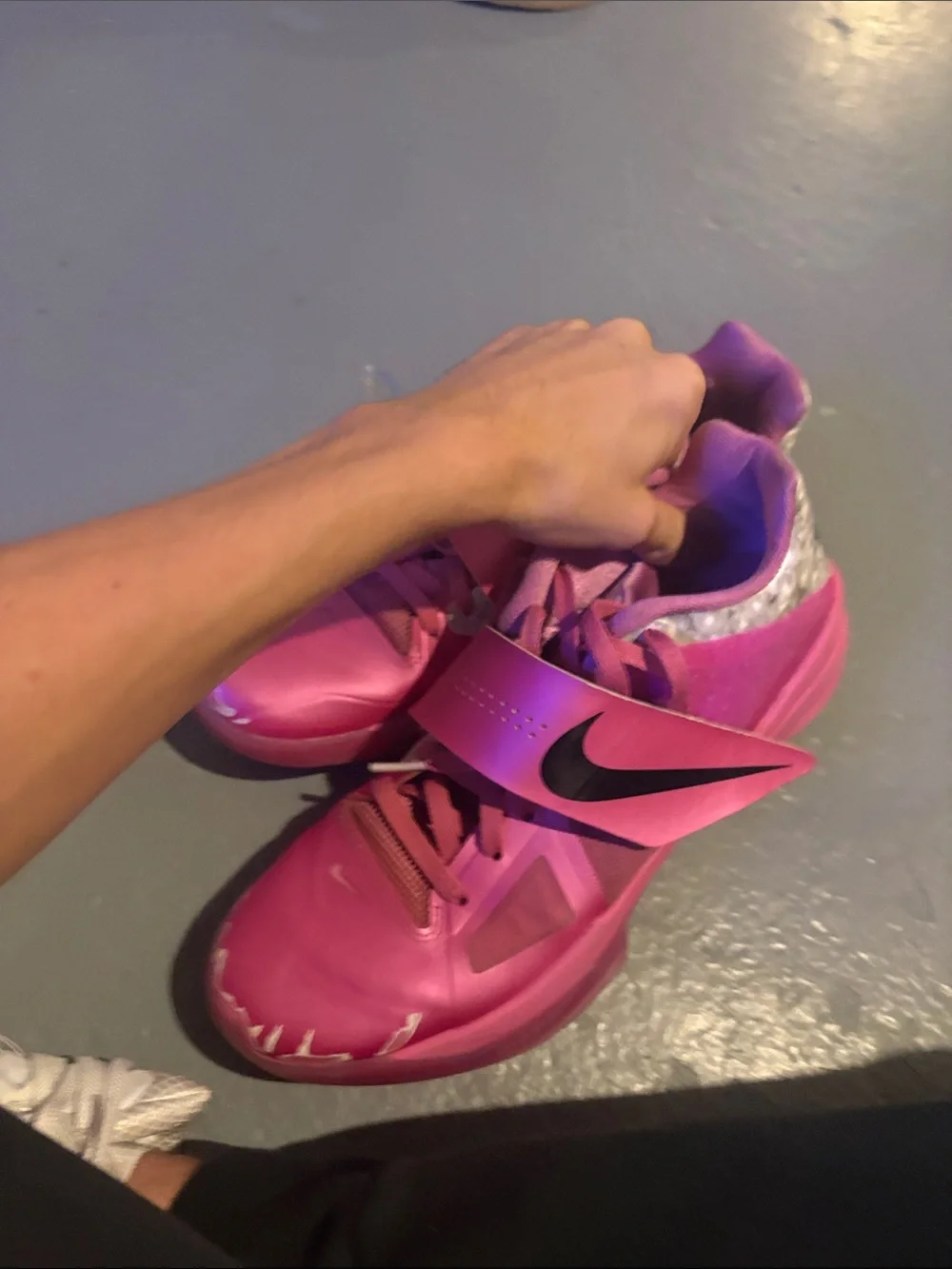 Nike Pink Girls' Athletic Strap Sneakers